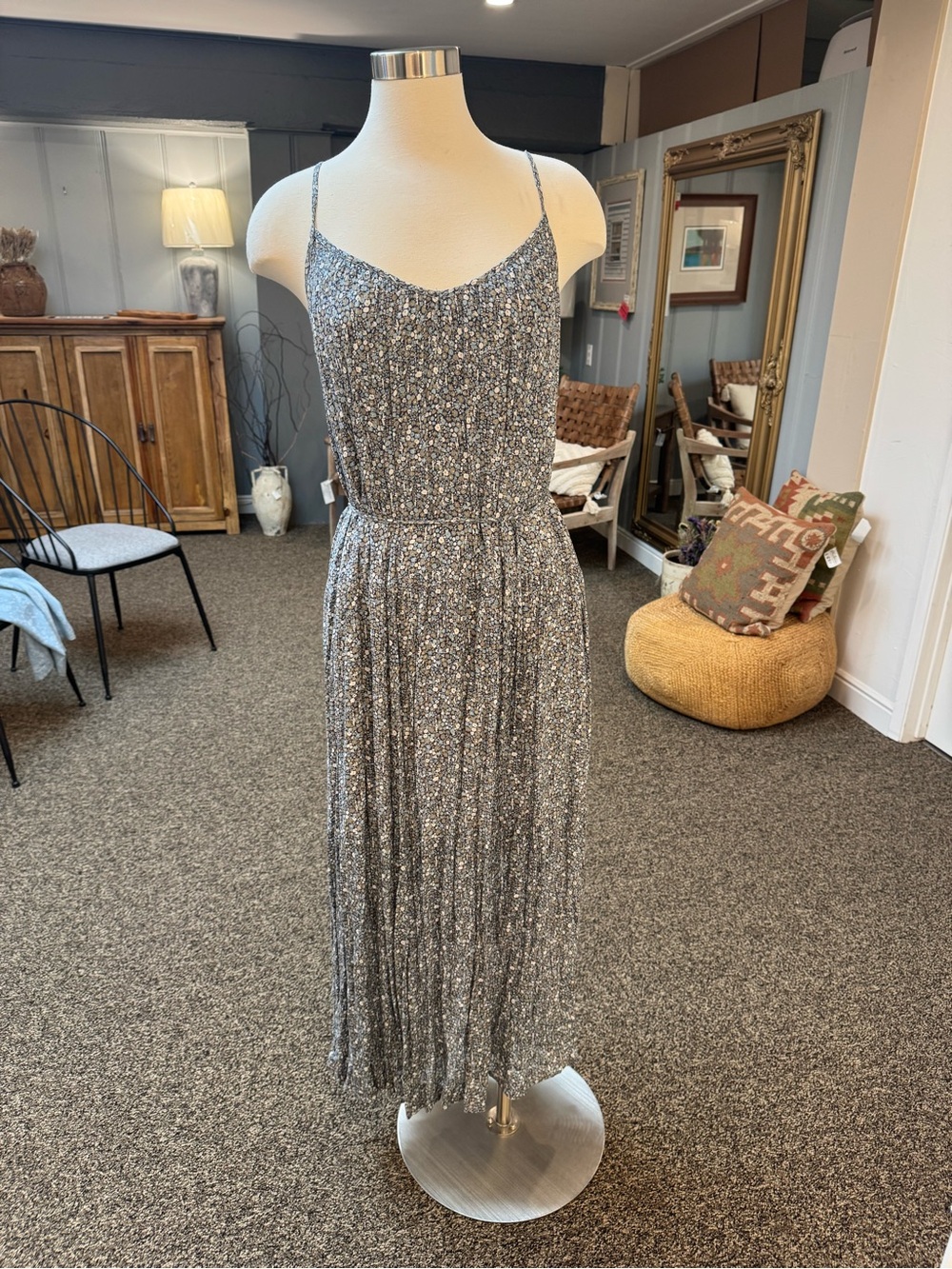 Gentle Fawn Women’s blue Floral Spaghetti-Strap Maxi Dress